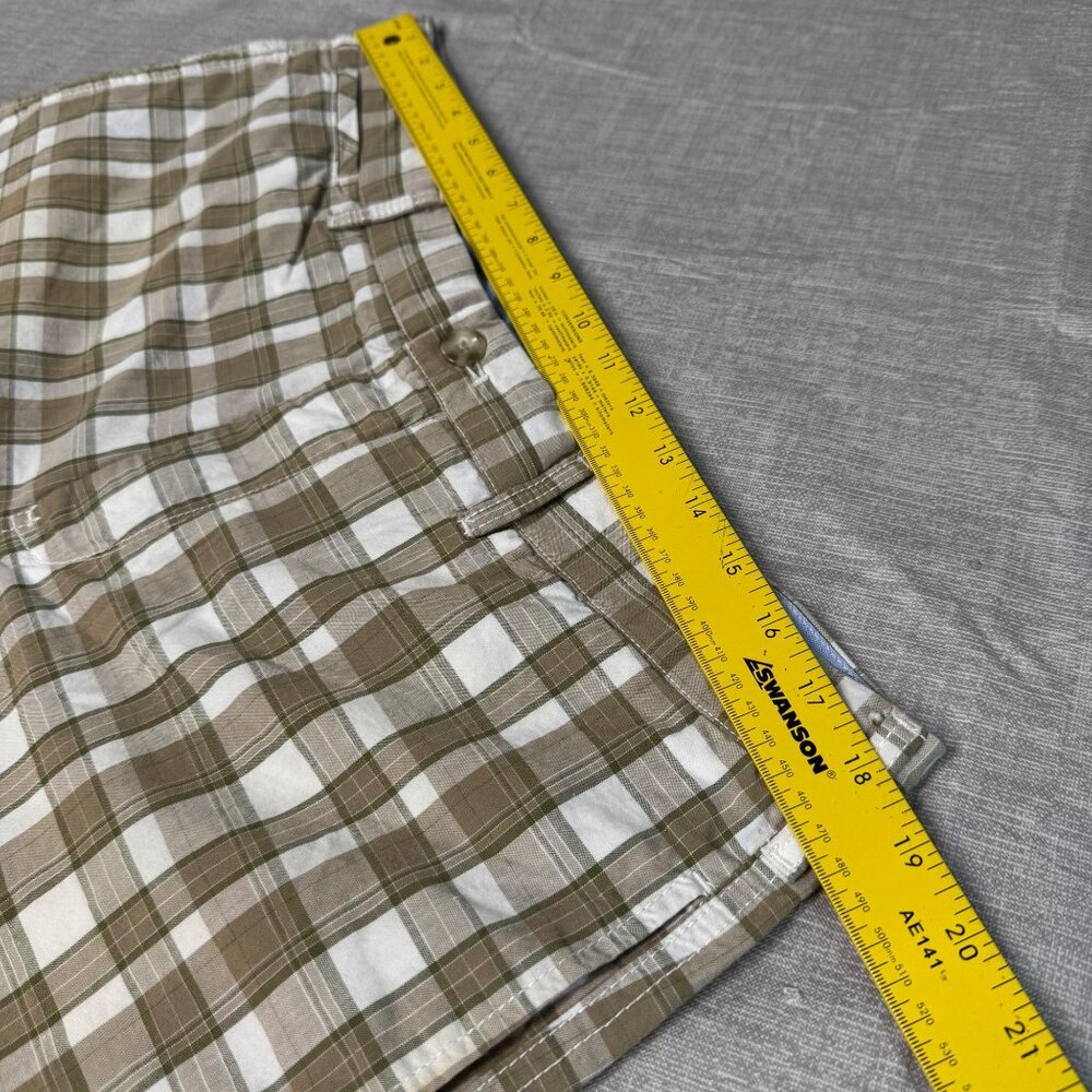 Black Brown 1826 Men's Plaid Cotton Shorts Size 36 Summer Golfing Leisure Play - Picture 7 of 16